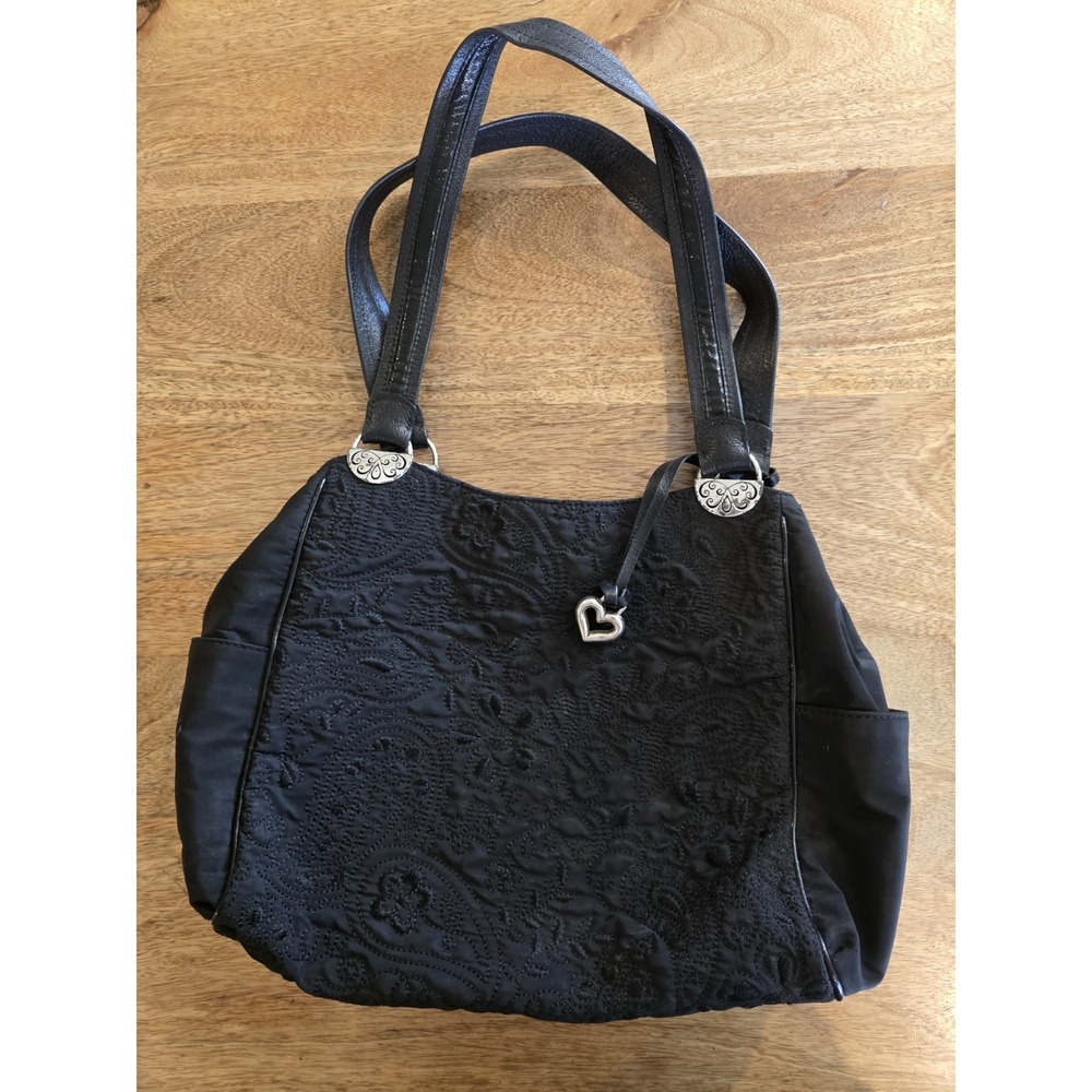 Brighton Shoulder Bag Black Quilted Medium Western Handbag Purse